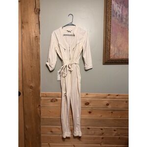 Anthropologie Charlize Jumpsuit Cream Color Size Small
